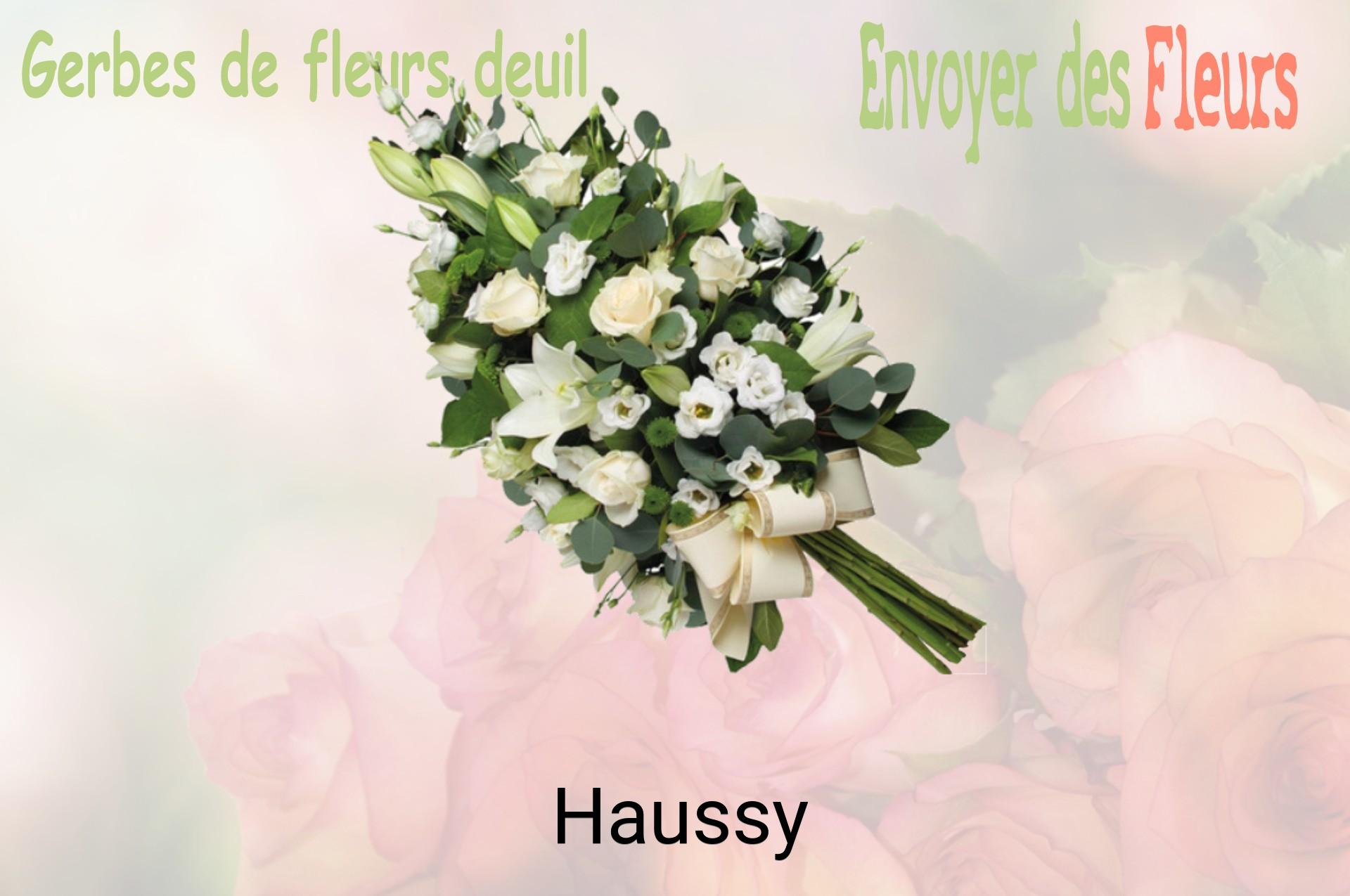 Gerbe de fleurs de deuil livrée à Haussy